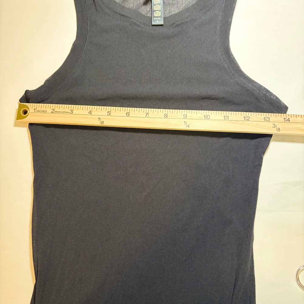 Skims Black Sleeveless Mini Dress High Neck Bodycon Size M - Picture 7 of 9